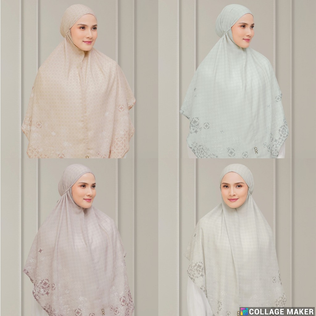 DOA INDONESIA BAITI AIRI KHIMAR SYARI SERIES - GREEN LILY, MAUVE, BROKEN WHITE, TROMBONE