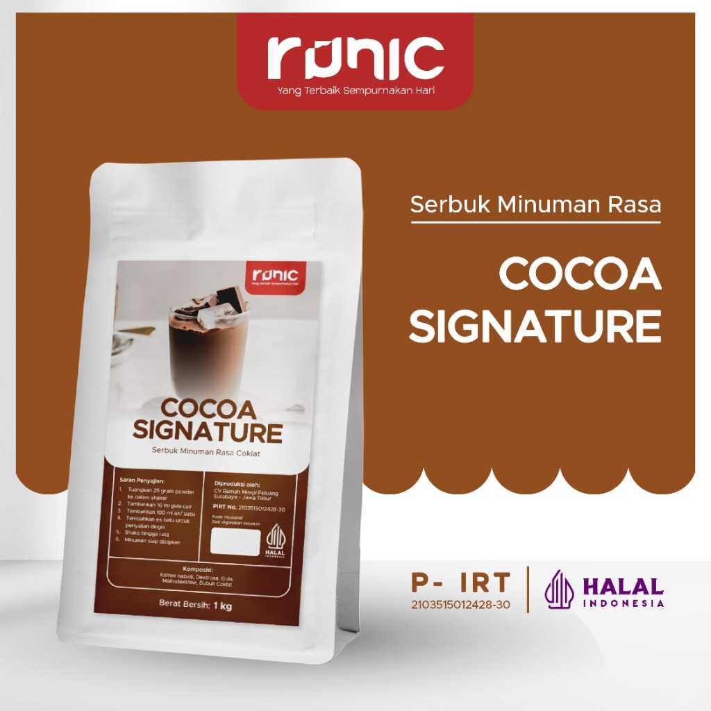 

Bubuk Minuman Premium Cocoa Signature Runic 1kg