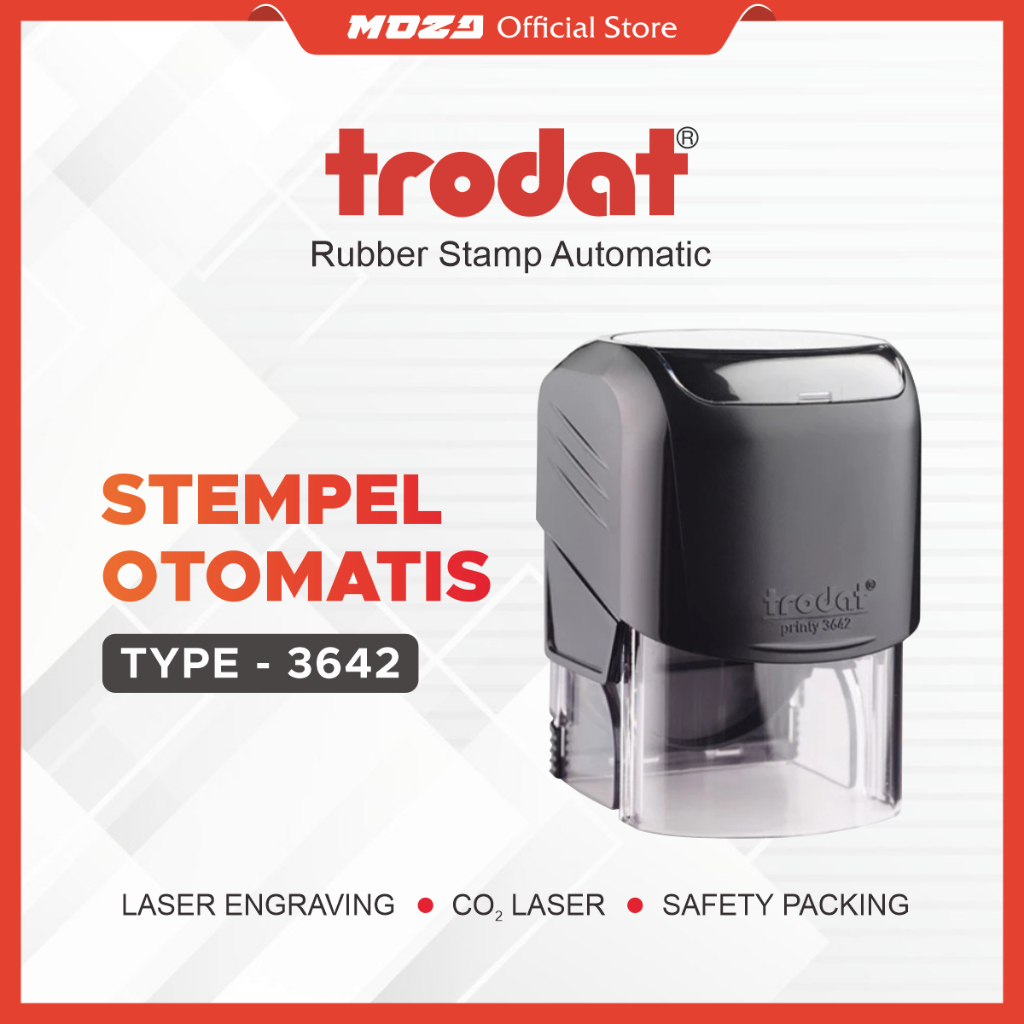 

Stempel TRODAT 3642 - Rubber Stamp Automatic - Stempel Karet Otomatis - Custom Diameter 42mm