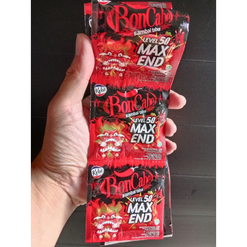 

Bon Cabe Level 50 Max End Kemasan 1 Renceng isi 12 Sachet