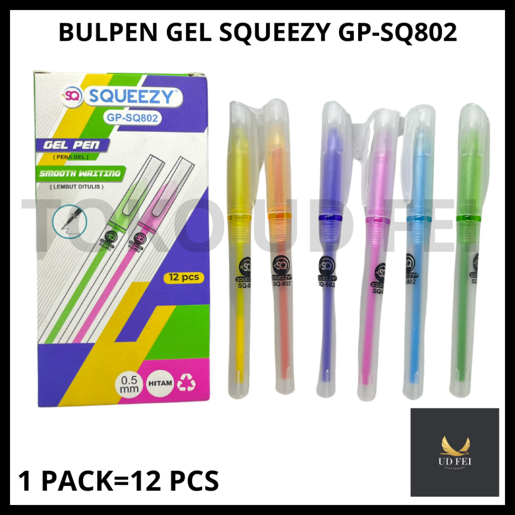 

(1 PACK=12 PCS) BULPEN SQUEZZY/ BULPEN SQ-802/ BULPEN GEL SQUEEZY