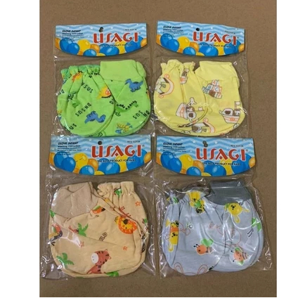 SARUNG TANGAN BAYI WARNA USAGI FULL MOTIF KARAKTER || SARUNG TANGAN SET USAGI || KAOS TANGAN + KAOS 