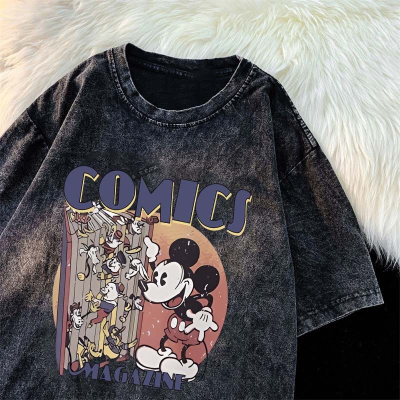 Kartun komik mickey mouse Kaos Oversize Wanita|Kaos Wanita Lengan Pendek|Baju Atasan Wanita Terbaru|