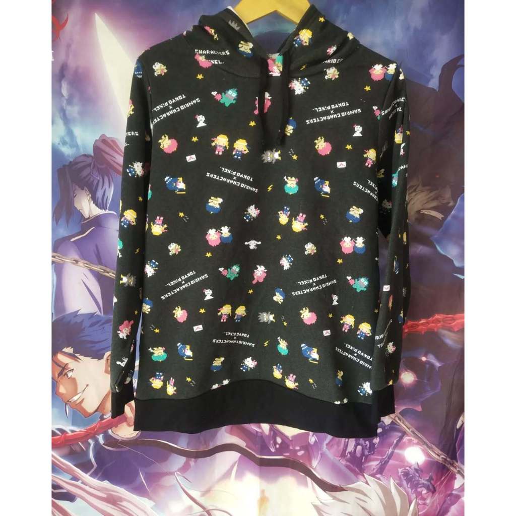 Sanrio Characters x Tokyo Pixel All Over Print Hoodie Jaket Original Second Merch Japan Korea Brand 