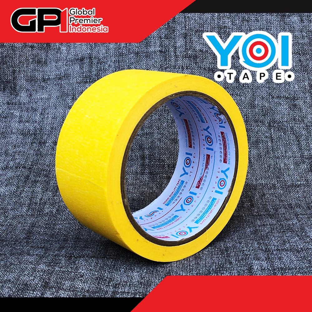 

YOI Tape Lakban Isolasi Kertas Kuning Super (Daya Rekat Lebih Kuat) Masking Tape Lebar 48mm Panjang 20Y