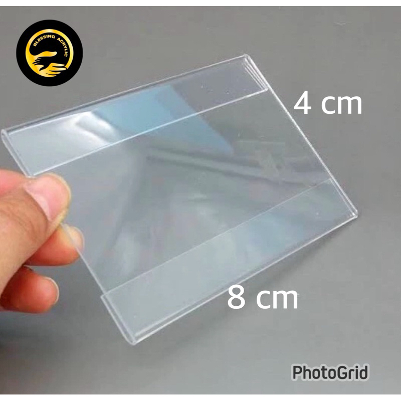 

acrylic akrilik price tag/name tag/label nama produk 4x8cm 2mm