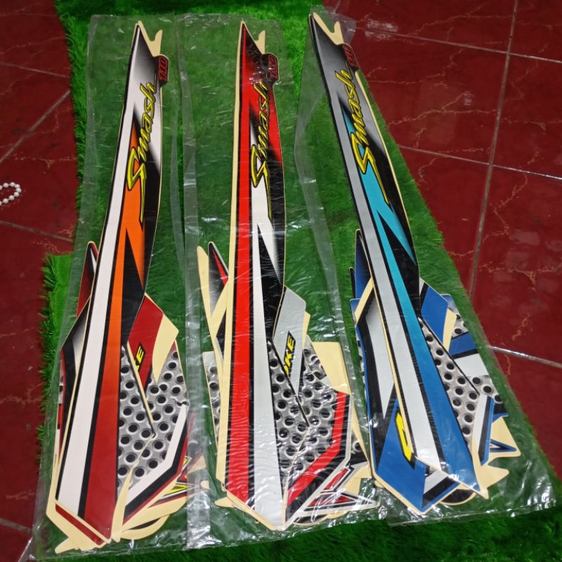 Striping SMASH 110 - Stiker sticker body emblem decal Suzuki Smash 110 set