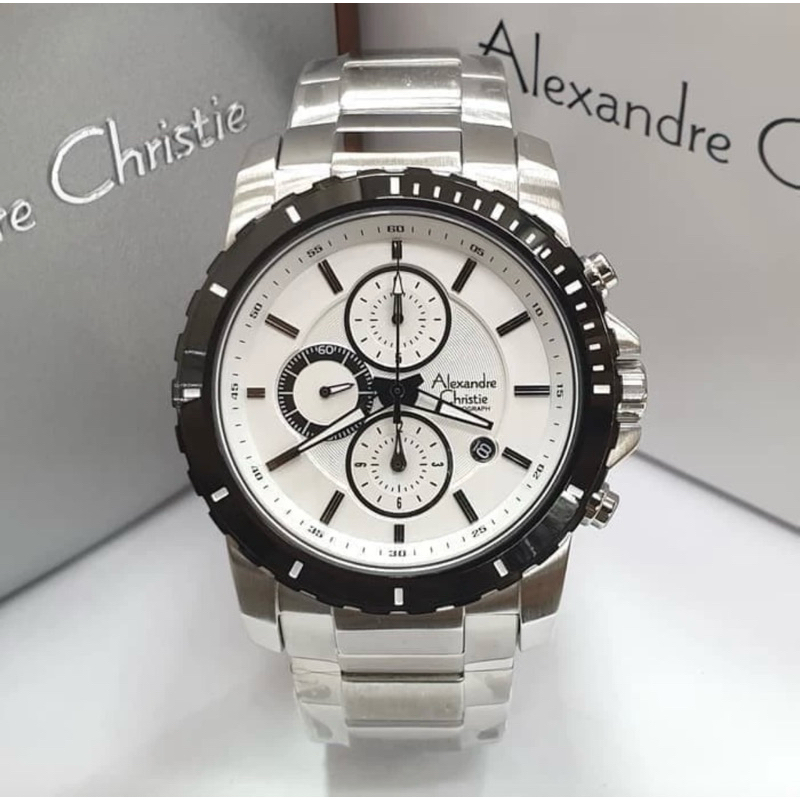 JAM TANGAN PRIA ALEXANDRE CHRISTIE AC6141 MC / AC 6141 MC ORIGINAL GARANSI RESMI 1 TAHUN - Silver