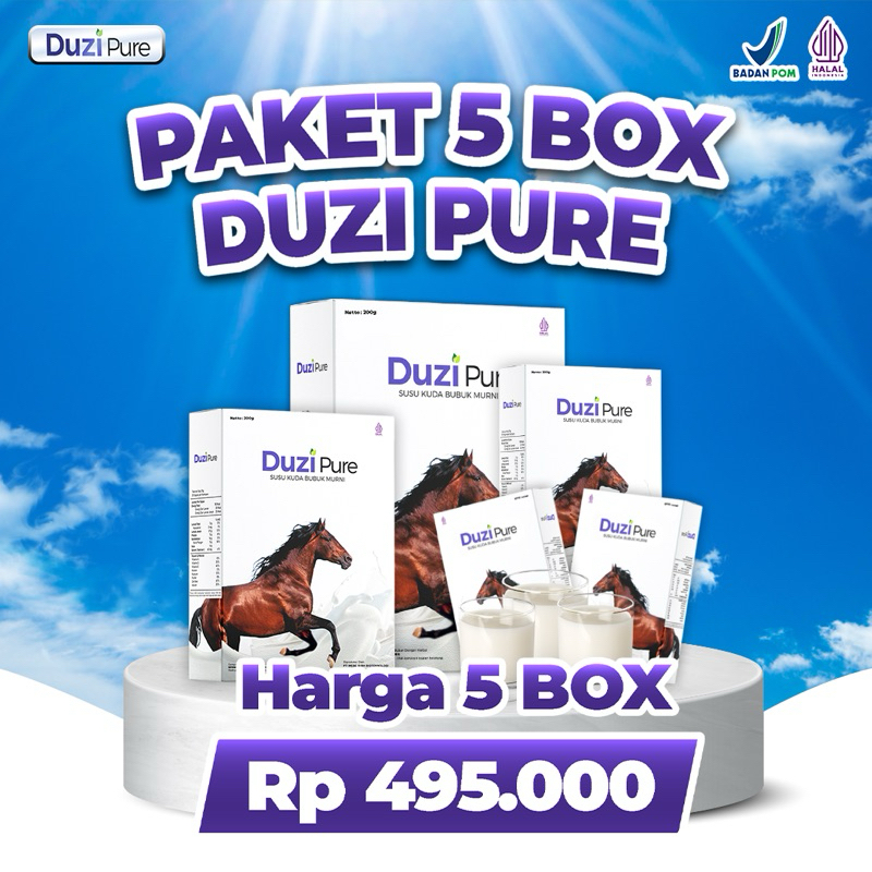 

Duzi Pure Susu Kuda Liar Lombok Alami 5 Box Atasi Asam Urat, Kolestrol, Nyeri Sendi