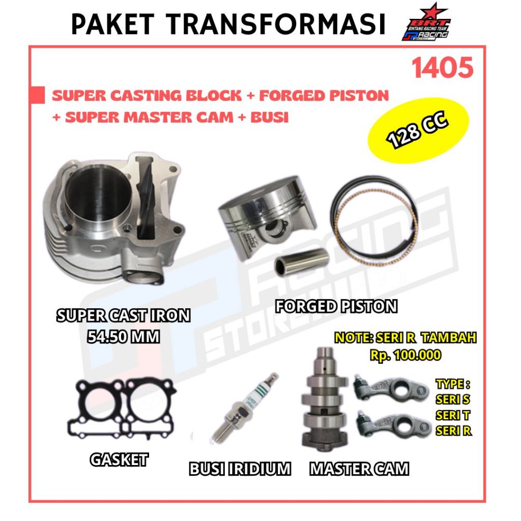 Paket Bore UP Beat Karbu - Blok Piston - Master Cam - BRT Promo 1405