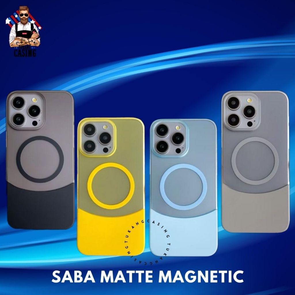 MAGNETIC SABA MATTE JARVIS  PC HARD CASE CASING HP COMPATIBLE FOR IPHONE 11 12 12PRO 12PROMAX 13 14 