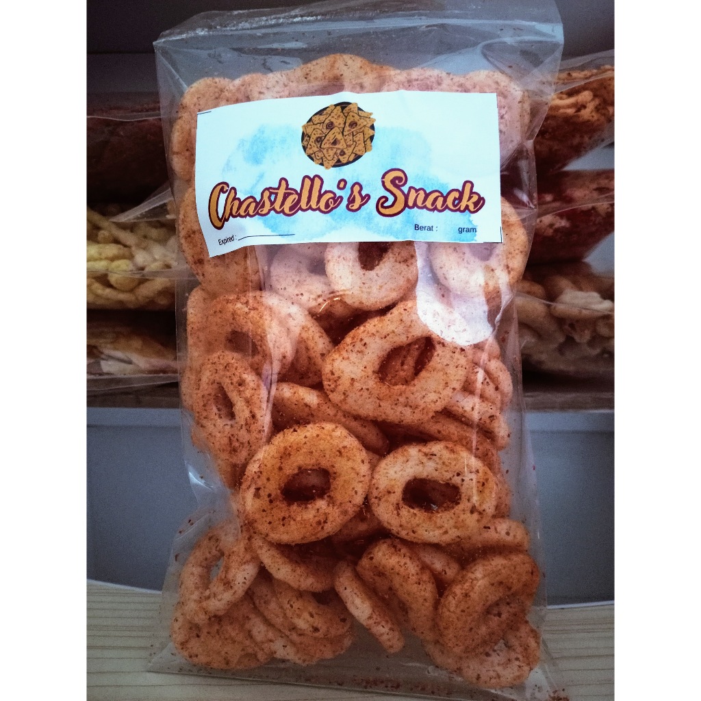 

Kerupuk Ring Pedas kemasan 100 gr