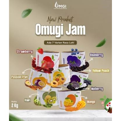 

Mutiaragemilang.id OMUGI Fruit Jam Selai Buah Asli Import (40% Daging Buah Asli ) 2 Kg Selai Omugi