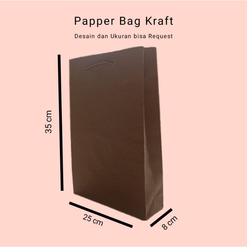 

Kraft Tas Serbaguna Papper Bag 35cm x 25cm x 8cm