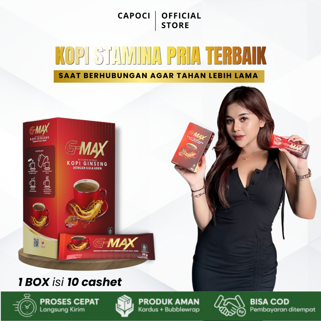 

PROMO!! G-Max Kopi Ginseng Rasa Gula Aren - Kopi G-Max Original (Privasi Aman)