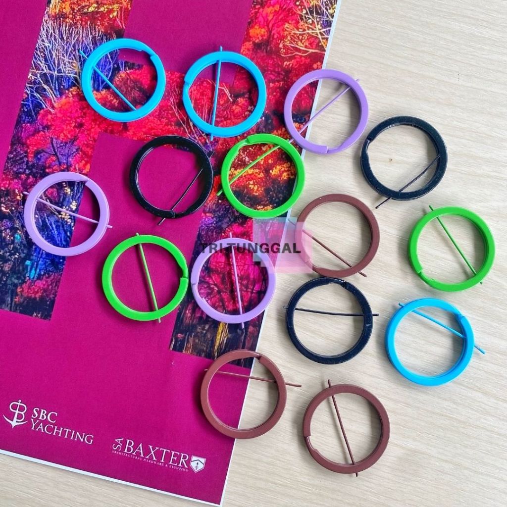 Ring Polos Gepeng Warna Warni Colorfull Ganci Ring Gepeng Keychain Charm Bandul Ring Gantungan Gepen