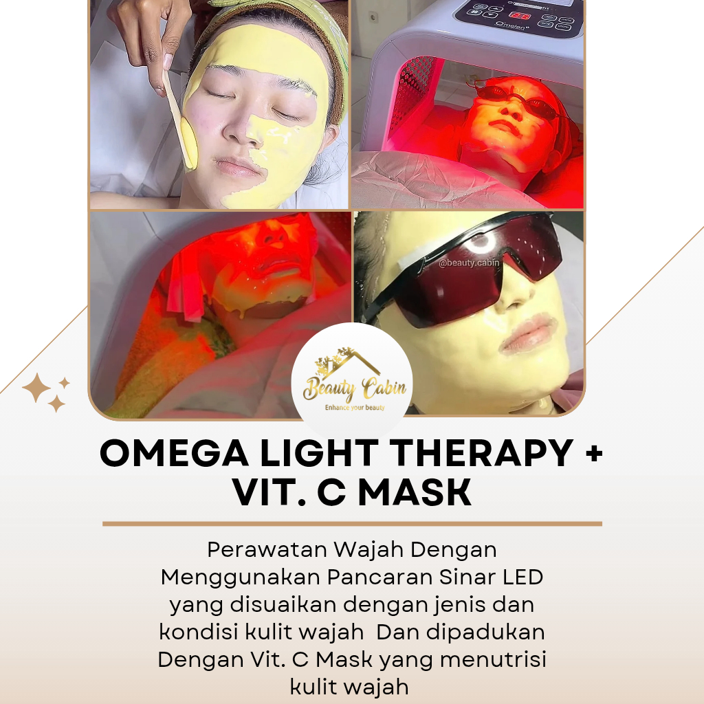 BEAUTYCABIN VOUCHER OMEGA LIGHT THERAPY PLUS VIT C MASK