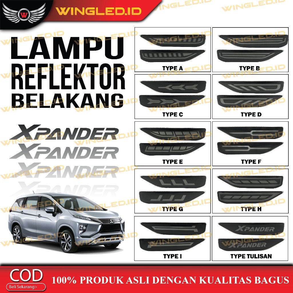 Lampu Reflektor Belakang Xpander 2017-2021 Mika Smoke Aksesoris Mobil