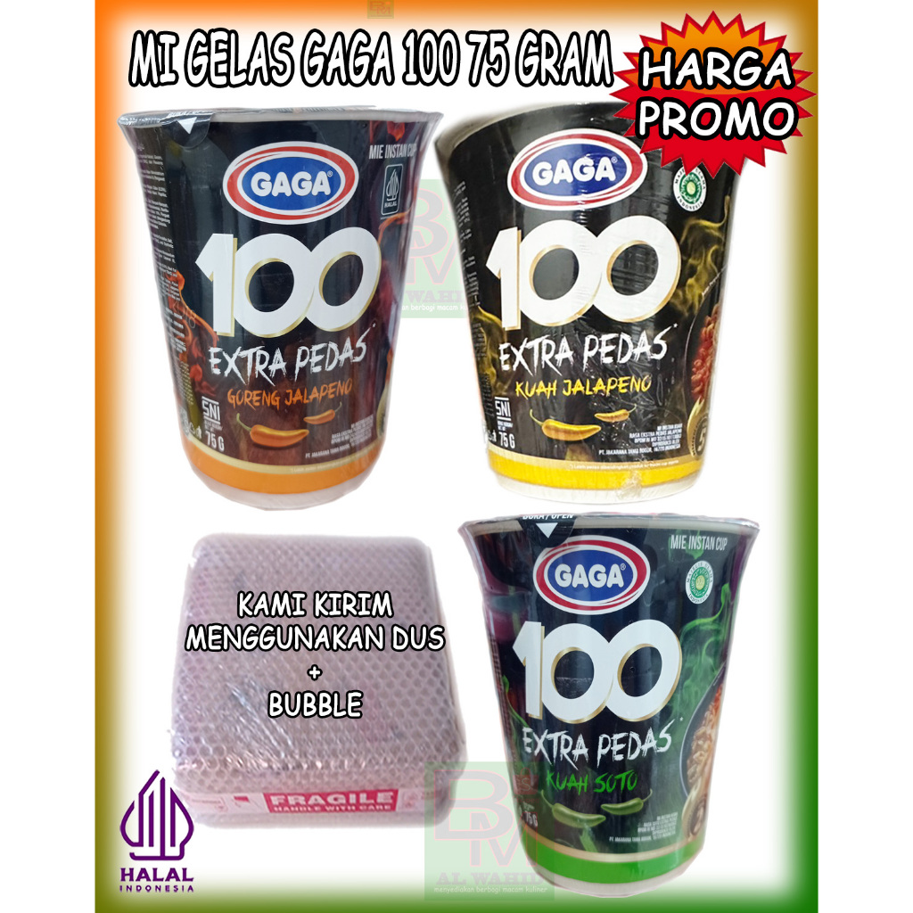 

Mie Mi Gelas Gaga 100 Kemasan 75 Gram