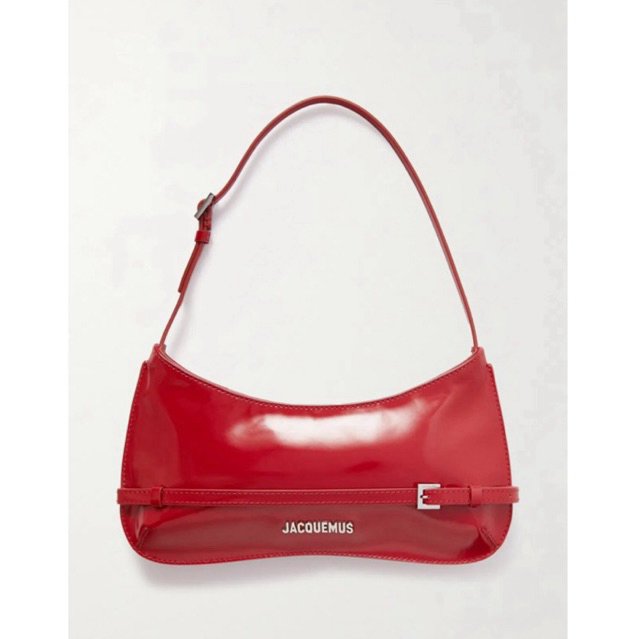 Jacquemus Le Bisou Ceinture Patent-Leather Shoulder Bag Original 100%
