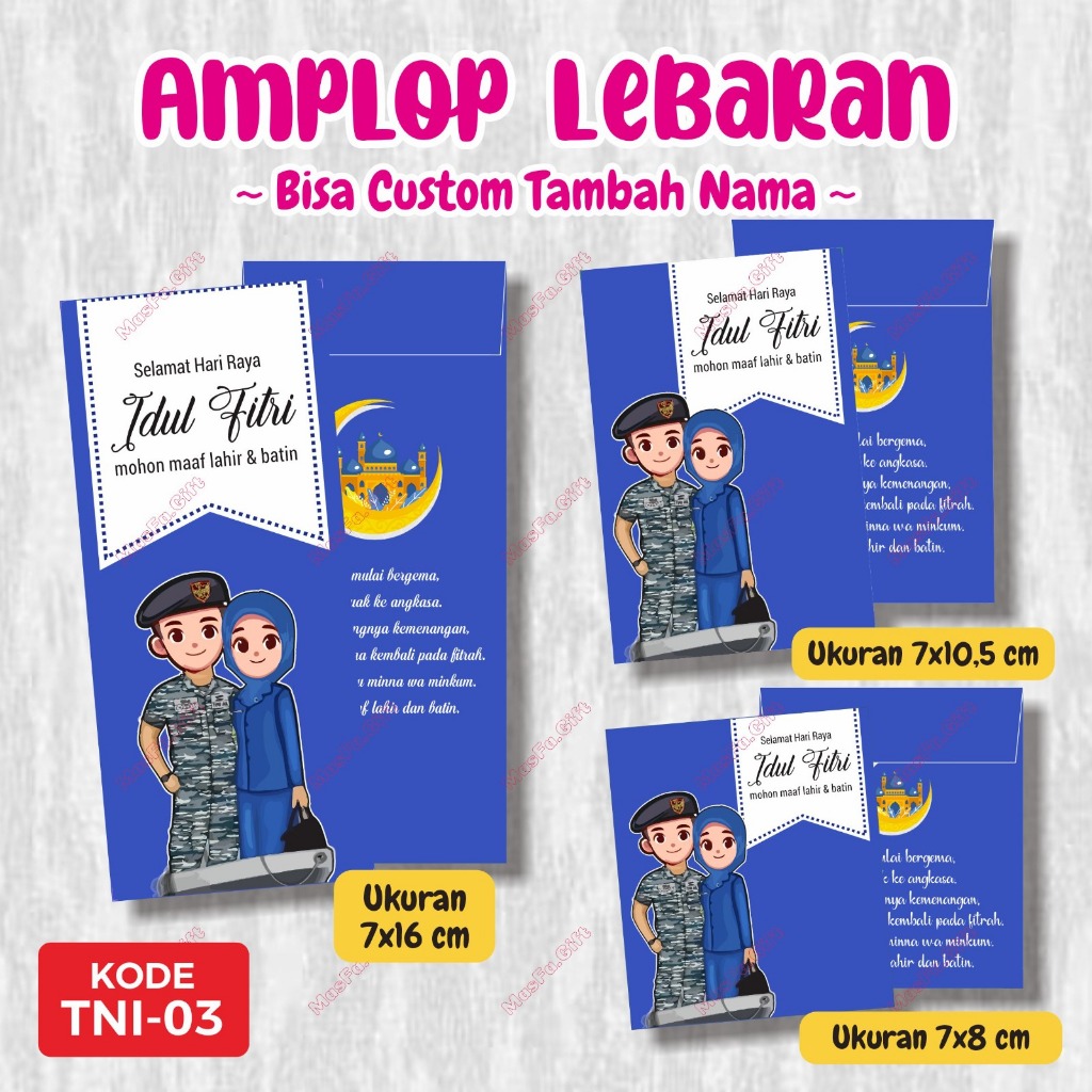 

[ISI 10 BIJI] TNI.03 - Amplop Idul Fitri JALASENASTRI TNI AL | Amplop Lebaran Custom | Amplop Custom