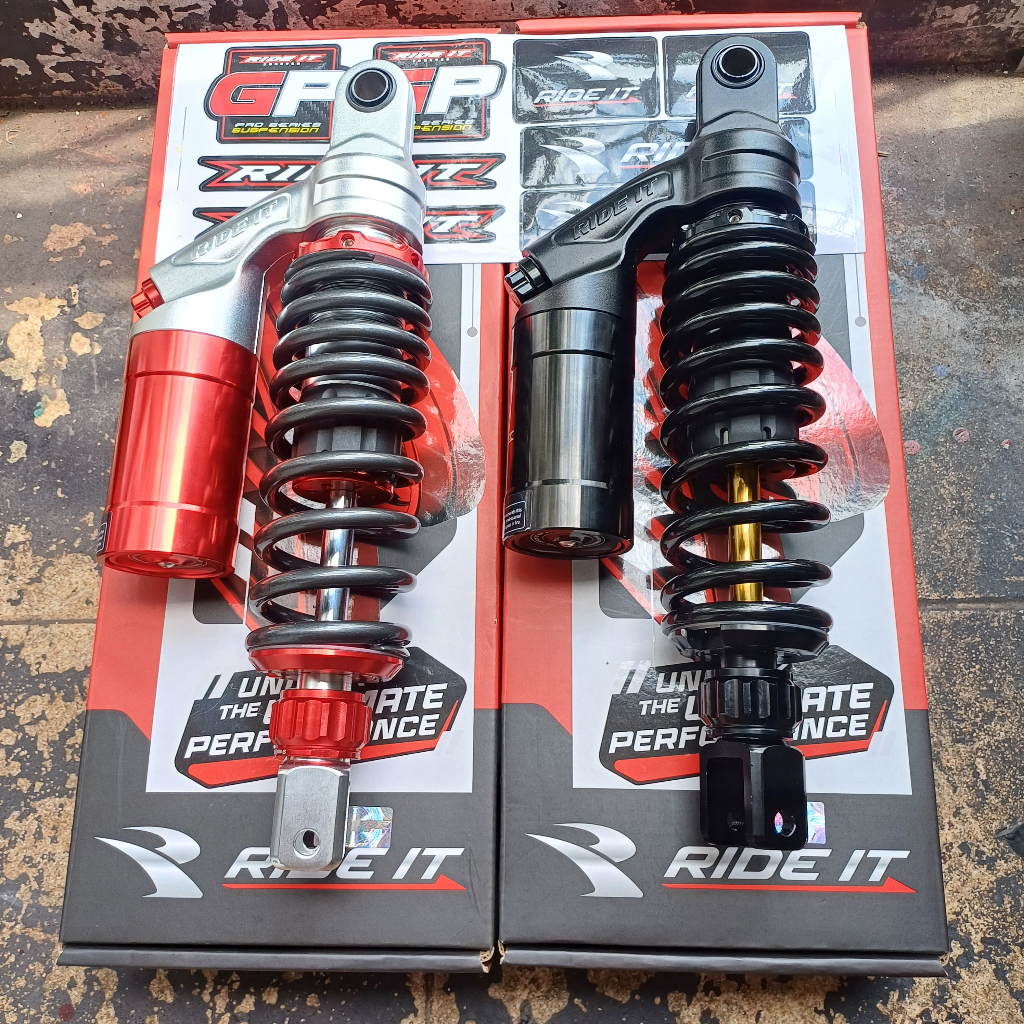 Shock Ride IT GP Premium Tabung Skok MATIC Mio Skok Vario Tabung GP Skok Belakang 31cm 33cm RIDE IT