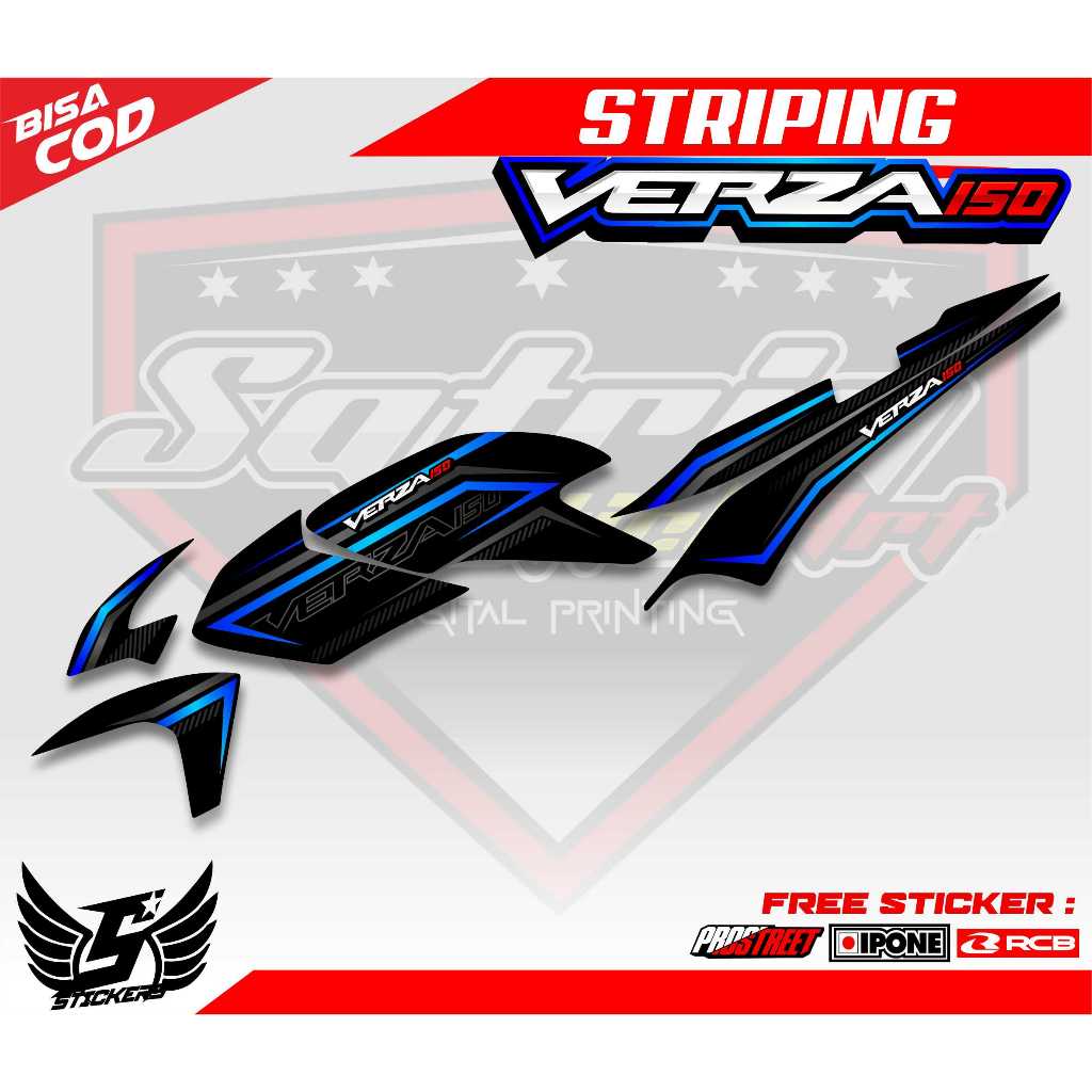 STRIPING VARIASI VERZA 150 / STICKER LIST VARIASI MOTOR VERZA 150