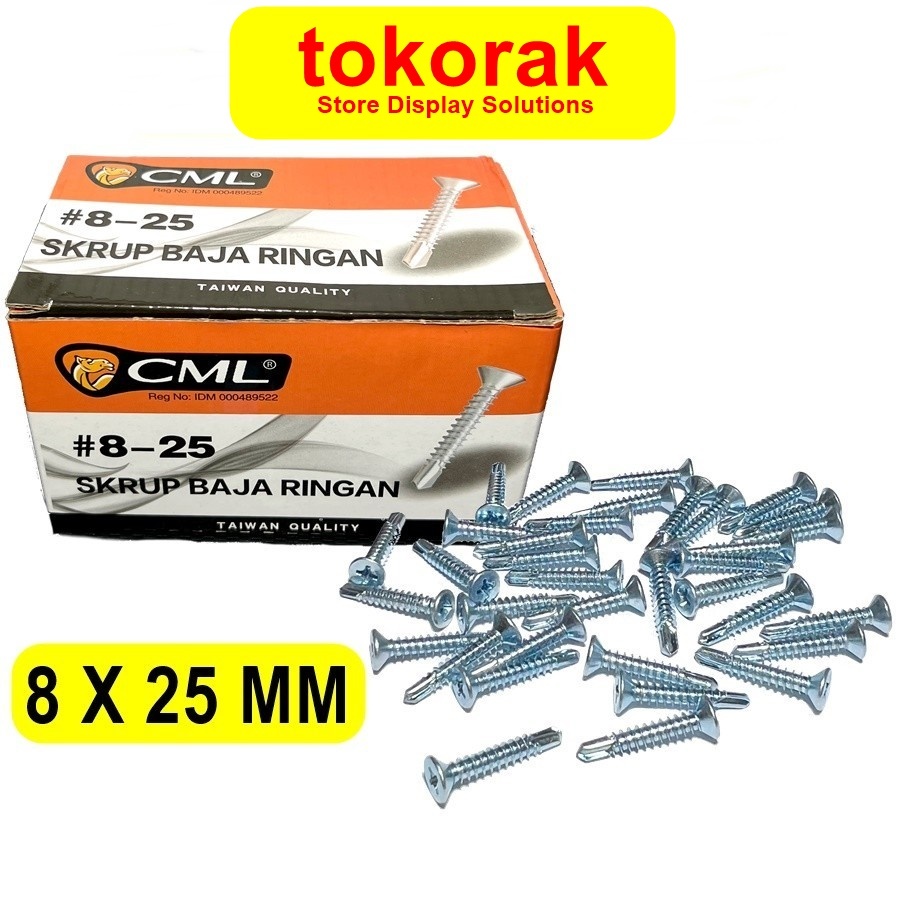 SKRUP BAJA RINGAN 8 X 25 MM CAMEL SEKRUP GRC 8X25 BAUT BAJA RINGAN GRC SDS 2,5CM