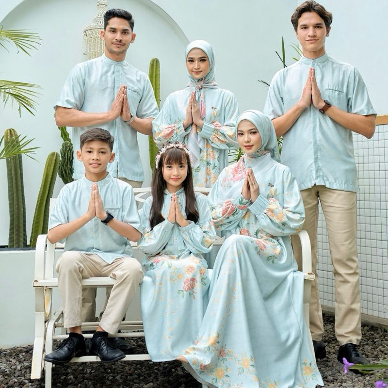 DYN Signature Kristik Series | Nathan Kok Dewasa & Caitlyn Dress Dewasa | Family Set Couple Keluarga