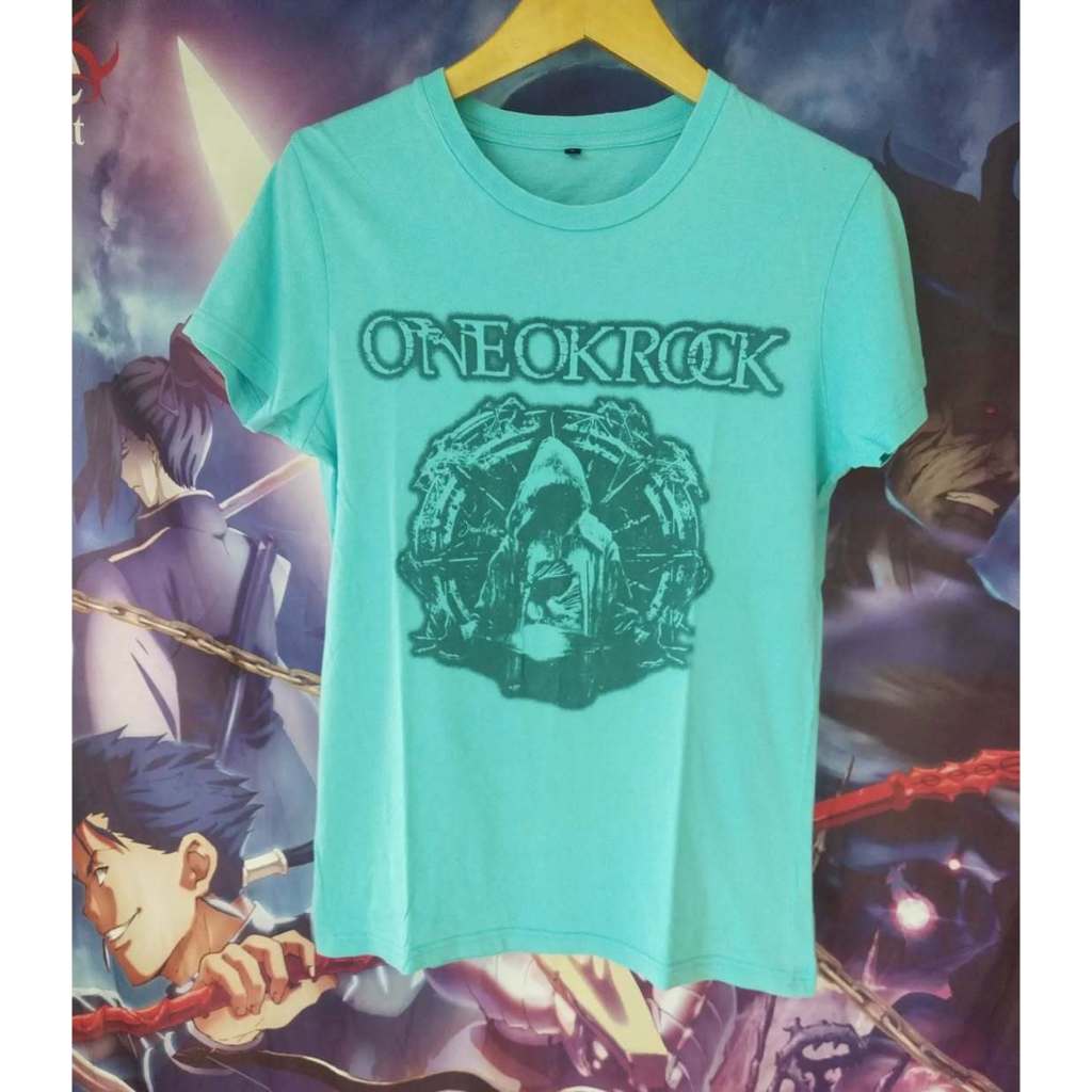 One Ok Rock Jinsei x Kimi Tour 2013 Cyan Official Band Tees Kaos Tshirt Original Second Merch Japan 