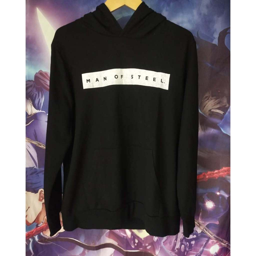 Man of Steel Spellout Black Official Hoodie Jaket Sweater Original Second Merch Japan Korea Brand Vi