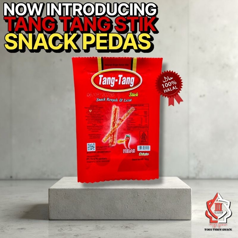 

1 PAK SNACK CEMILAN PEDAS TANG TANG ISI 20