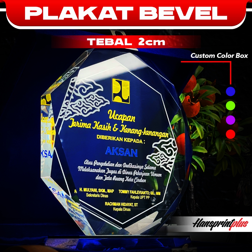NEW Plakat Akrilik Bevel Tebal 2cm