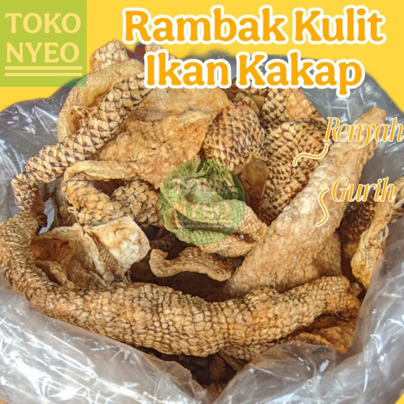 

[ Tanpa Tepung Bebas Gluten ] 250g Rambak Kulit Ikan Kakap Renyah Gurih Khas Oleh oleh Surabaya