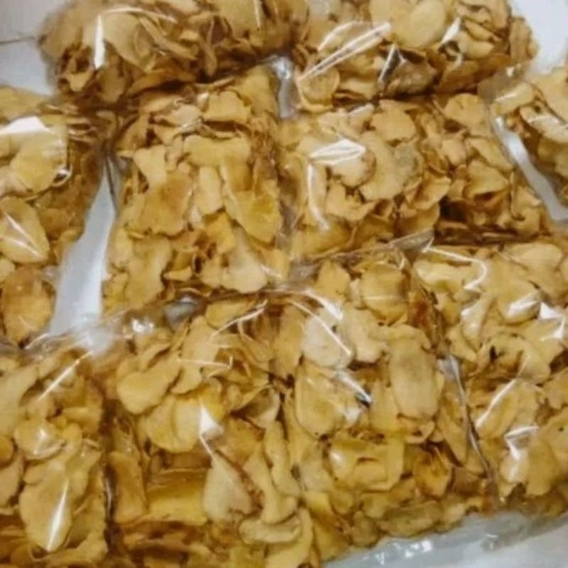 

Kripik Gayam Gurih Kriuk Empuk Khas Bantul Kemasan 1 kg 500gr 250gr