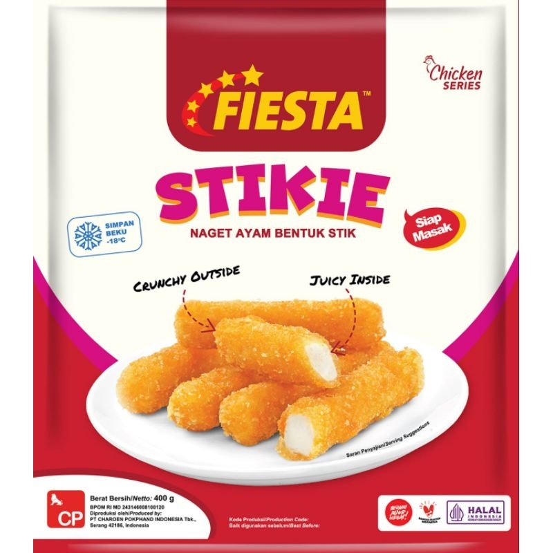 

FIESTA STIKIE 400G / NUGGET AYAM BENTUK STIK