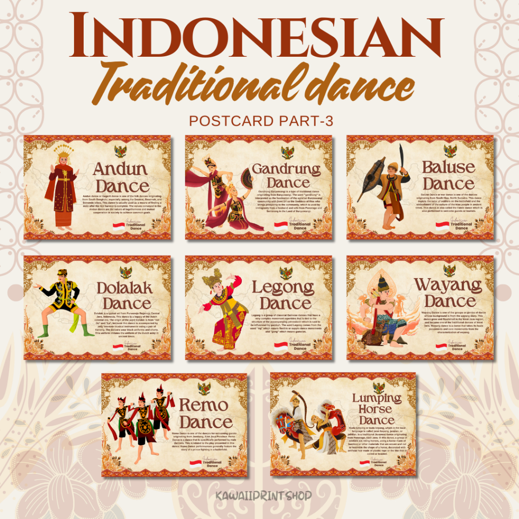 

Kartu Pos Tari Daerah Indonesia | Tarian Nusantara Indonesia Postcard | Indonesian Dance Postcrossing Posrcard | KartuPos Traditional Dance Part 3