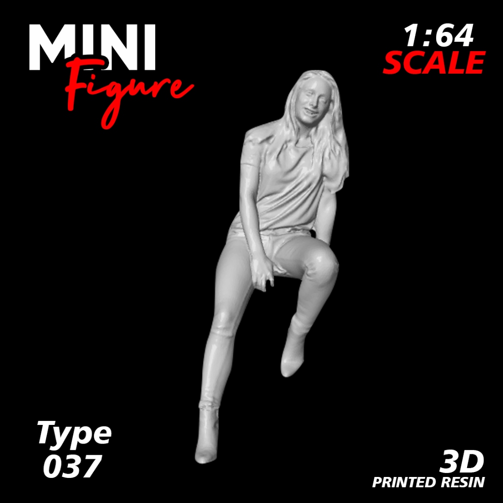 Mini Figure Diorama skala 1/64 / Figure Diecast / Miniatur Diorama / Figure 037 UNPAINTED