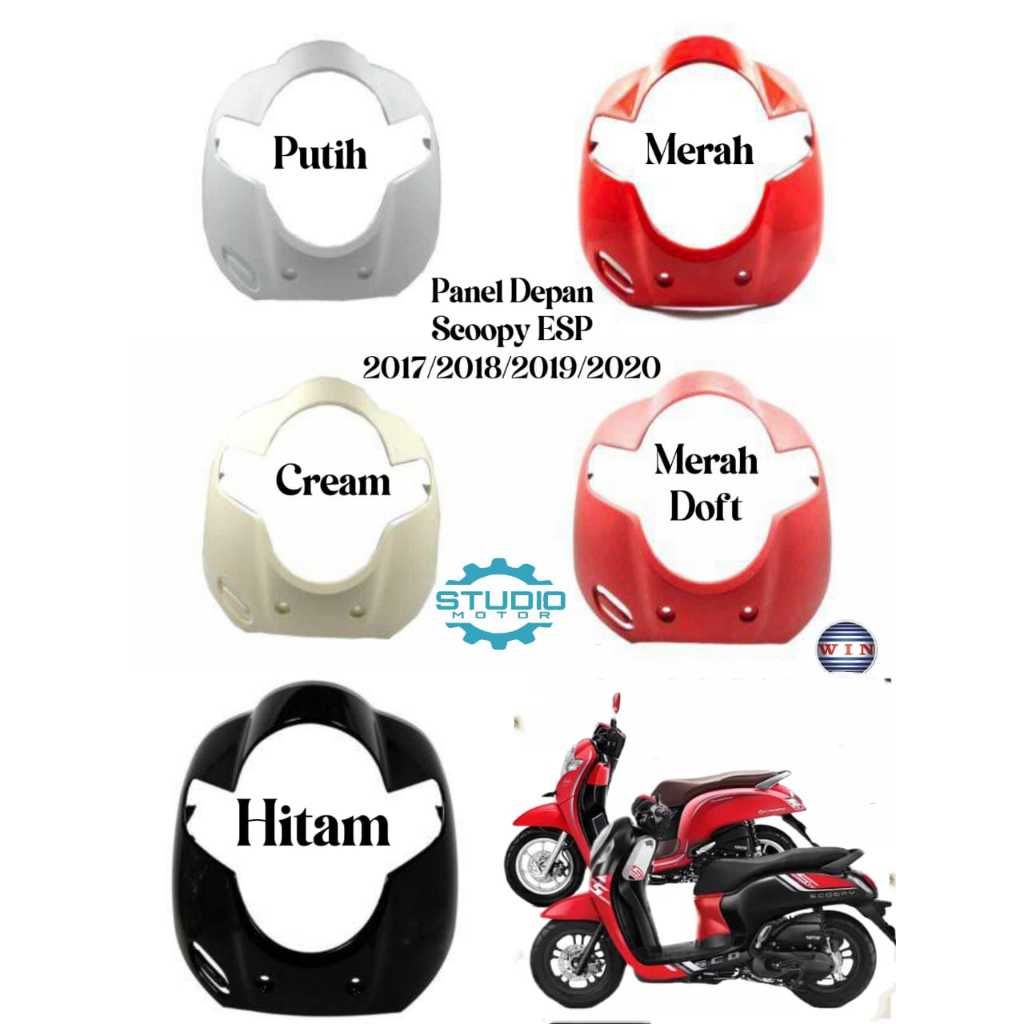 Cover Tameng Kap Panel Dada Depan Scoopy Fi Esp 2017 2018 2019 2020