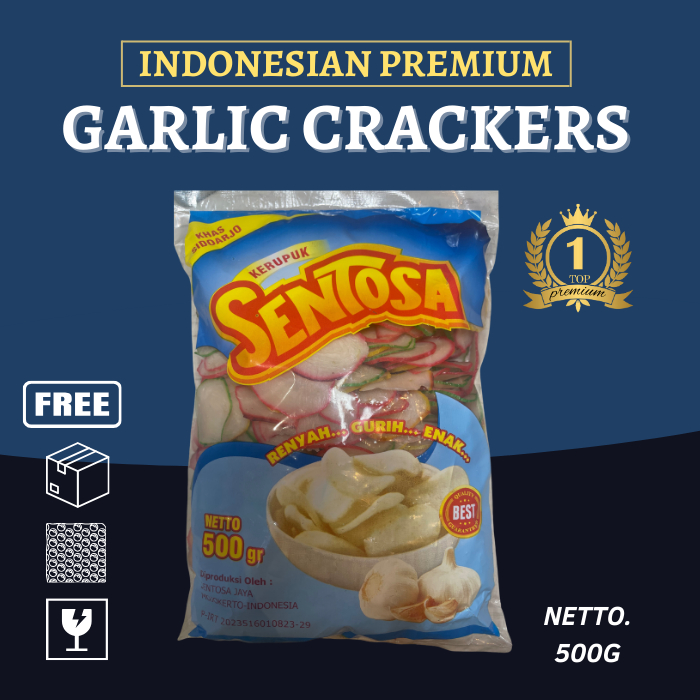 

Kerupuk Bawang Bibir Sentosa 500 gram