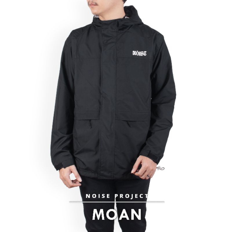 Noise Project Jaket Outdoor Jaket Windbreaker Jaket Noise Moan Hitam