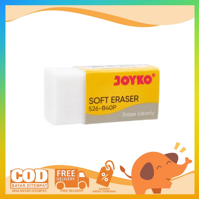 

Penghapus Joyko 526-B40P Kecil / White Eraser Stip Putih Karet Bersih Ujian Exam