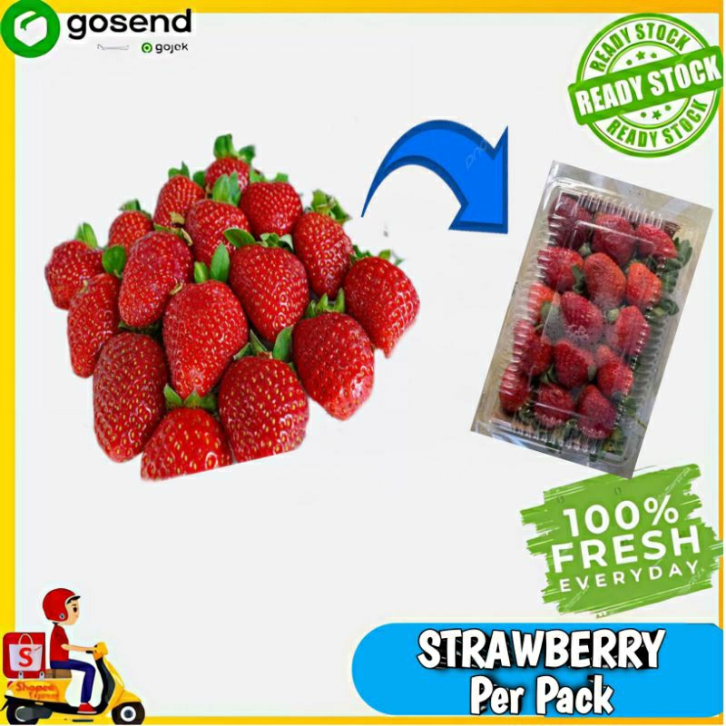 

Strawbery per pack - Buah segar - Tukang Sayur Palembang