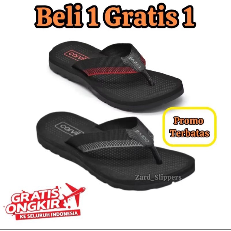 BELI 1 GRATIS 1 SANDAL JEPIT CARVIL PRIA DEWASA SANDAL CARVIL JEPIT SANDAL JEPIT CARVIL