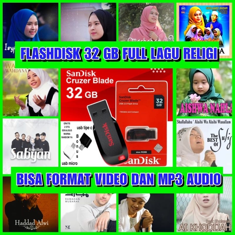 FLASHDISK - KASET CD MP3 LAGU CINTA RASUL LENGKAP-CD MP3 LAGU SULIS-LAGU HADDAD ALWI-LAGU CAHAYA RAS