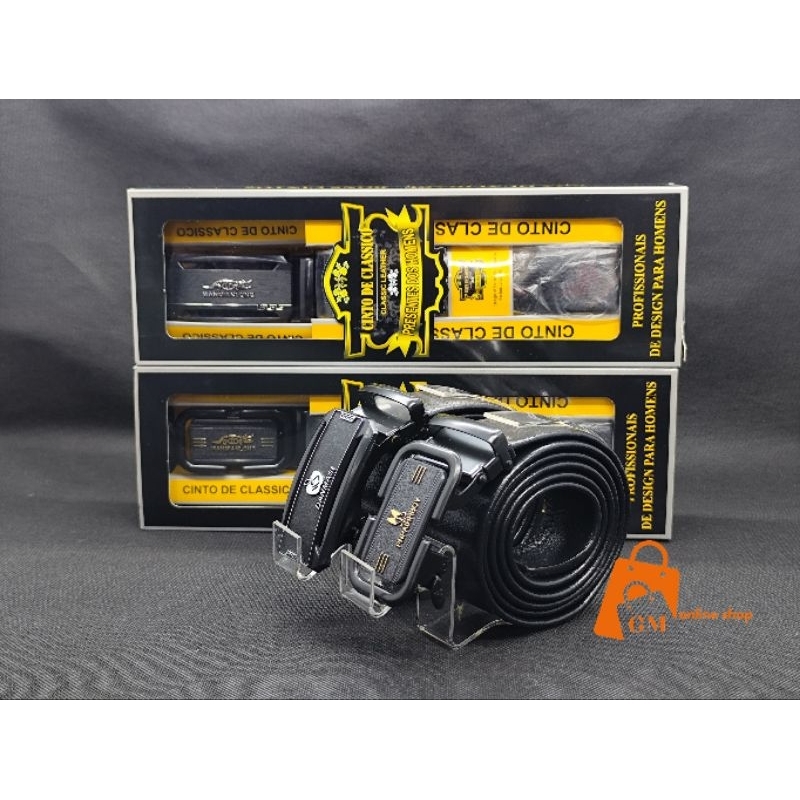 gesper ikat pinggang sabuk pria kulit sintetis rel kotak / box anak muda 15