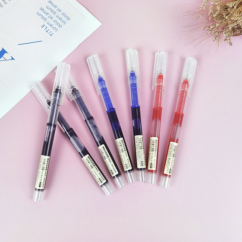 

0.5mm Bolpoin Cair pena kapasitas besar hitam biru merahmurah—Hibio Present