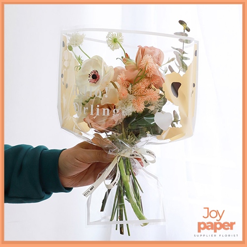 

30 PACK Plastik buket bunga motif beruang plastik buket bunga instan SF07