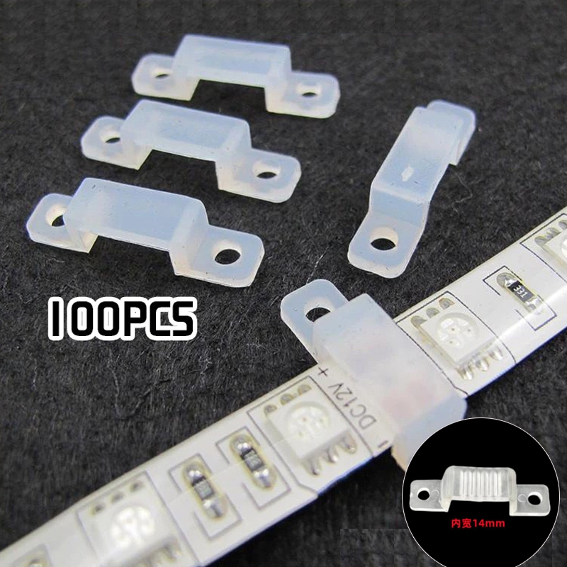 Klem Lampu Led Strip Bening 14*7MM/Klem Kabel LED Strip Transparan/Klem Lampu Led