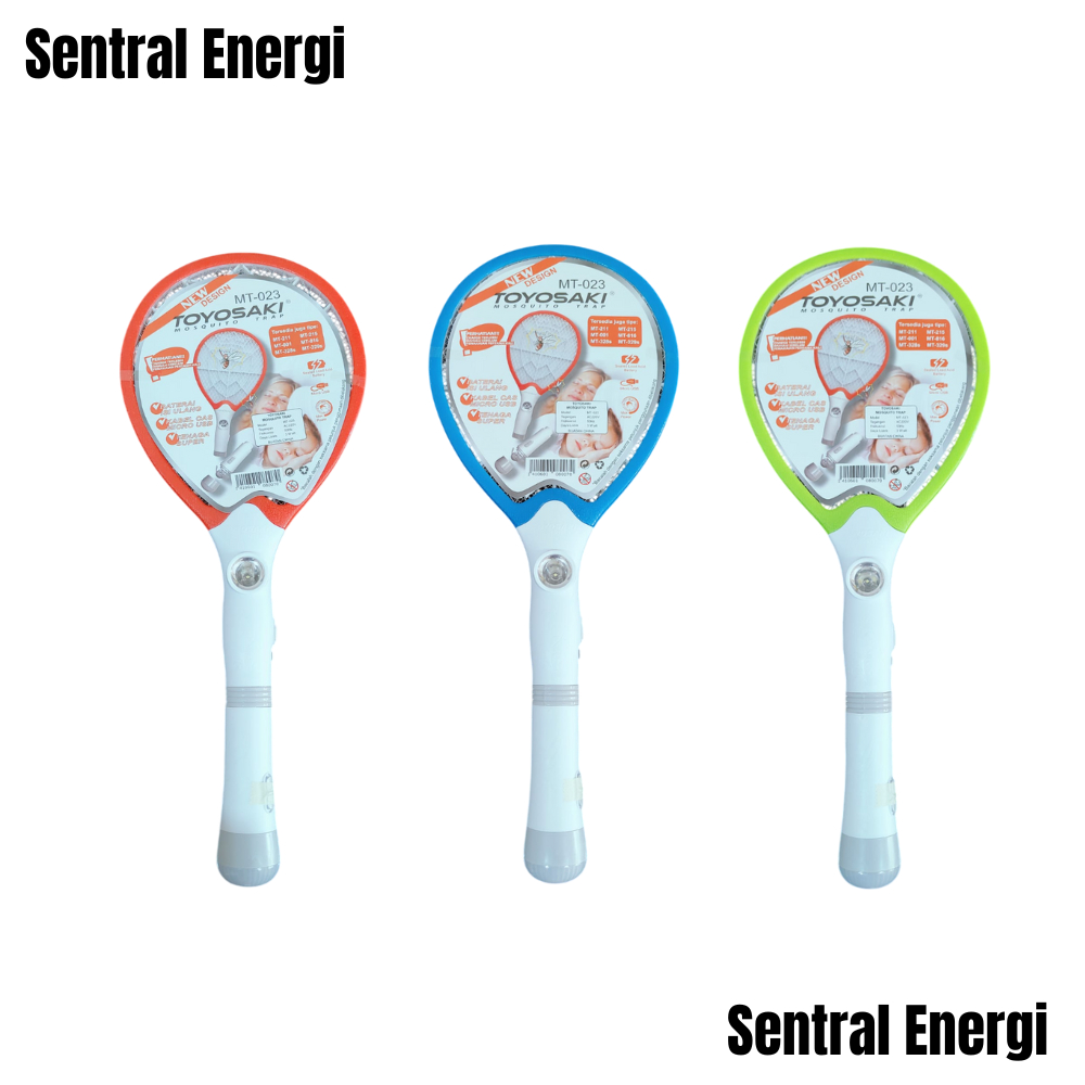 Raket Nyamuk MT-023 Merah, Biru & Hijau Toyosaki